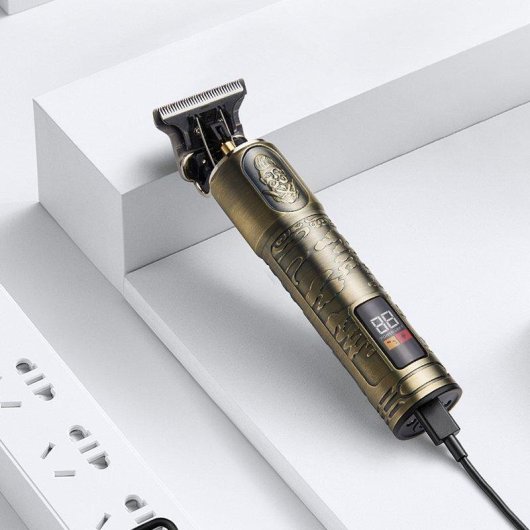 Dam Electronics JM-711 Tondeuse et Trimmer Barbe Cheveux Métal Vintage LED