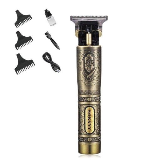 Profi Haarschneider Dam Electronics Retro Kabellos 80min 3 Aufsätze Präzisionsklinge