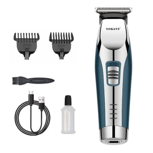 Dam Electronics Tondeuse Rechargeable pour Cheveux et Barbe 2 en 1, Tête Rotative 180°, 5W, USB