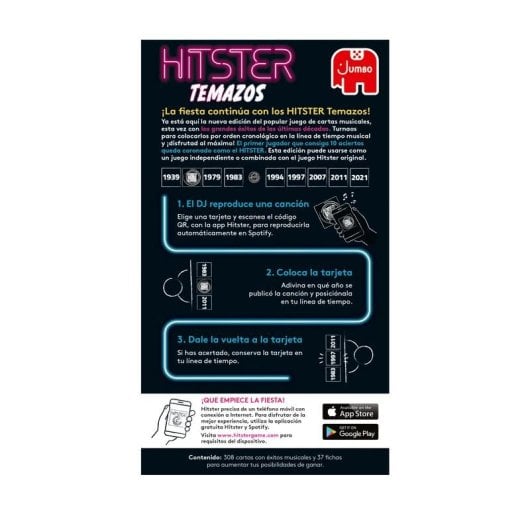 Diset Hitster Temazos Jeu de Cartes Musical 2-10 Joueurs