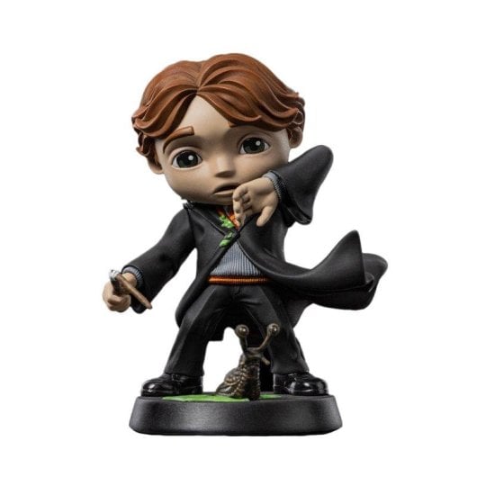 Figura Iron Studios & Minico Harry Potter - Ron Weasley com Varinha Partida