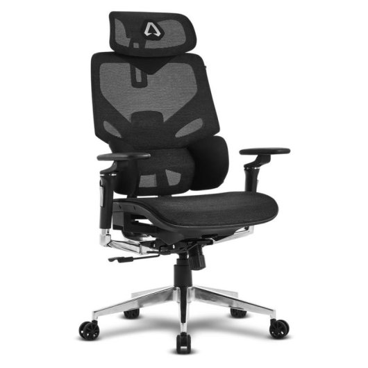 Offy Alpha Gamer Astrid Cadeira de Escritório Ergonómica Malha Preta