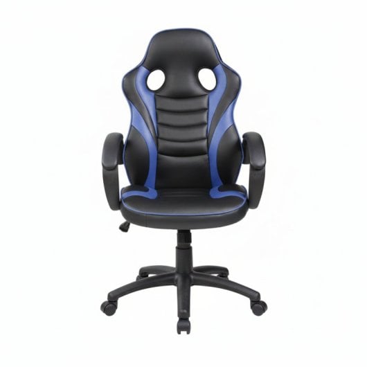 Silla Gaming Basik Line Sof Azul/Negro, Ergonómica y Regulable