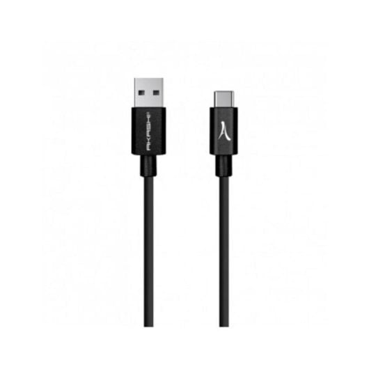 USB-Kabel Akashi ALTCABUSBCBLK 1 m USB-A auf USB-C Schwarz