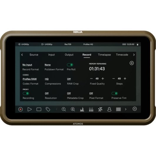 Moniteur caméra Atomos Ninja 5,2" HDR 1000 nits Enregistreur 4K HDMI
