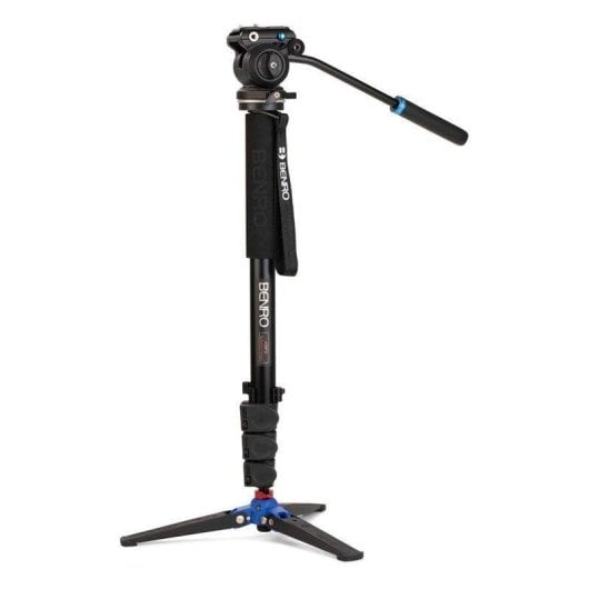 Monopode Benro A38FDS2Pro avec tête vidéo S2Pro, mini trépied et sac