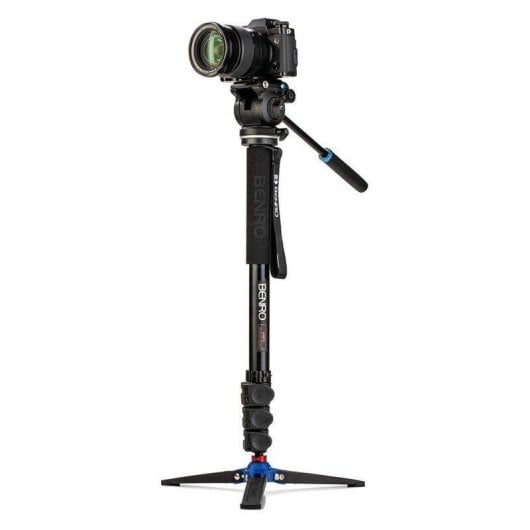 Monopode Benro A38FDS2Pro avec tête vidéo S2Pro, mini trépied et sac