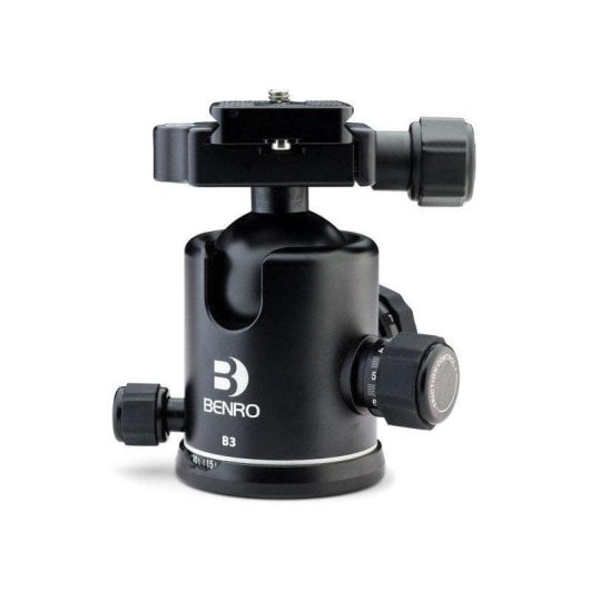 Tête pour trépied Benro B3 avec plateau rapide Arca-Swiss 18 kg