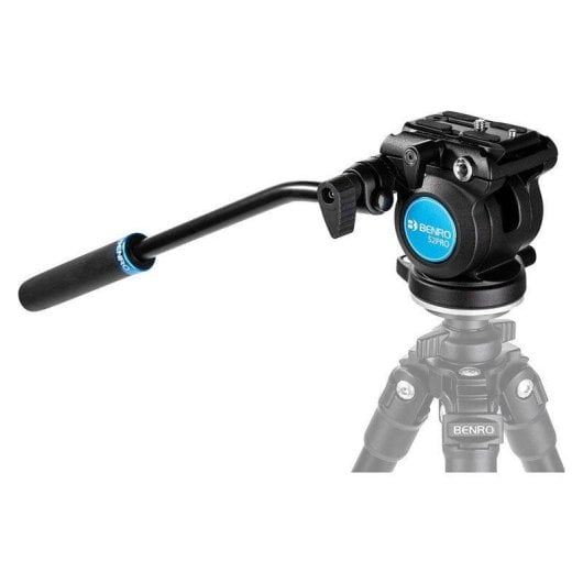 Tête pour trépied Benro S2PRO Fluide Base Plate 2,5kg Aluminium CNC