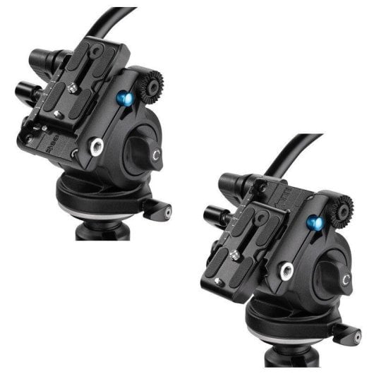 Tête pour trépied Benro S2PRO Fluide Base Plate 2,5kg Aluminium CNC