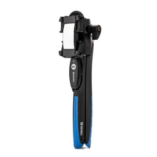 Perche à selfie Benro BK15 aluminium 91cm noir bleu bouton Bluetooth