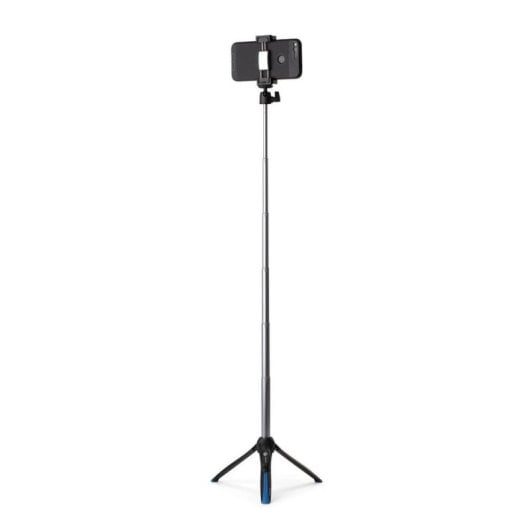 Perche à selfie Benro BK15 aluminium 91cm noir bleu bouton Bluetooth