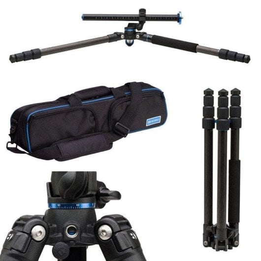 Trépied Benro FGP28C Carbone 4 Sections Convertible Monopode 165,5cm