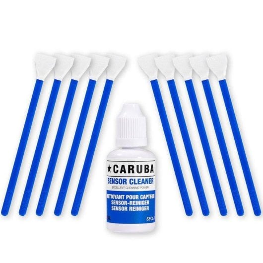 Kit de limpieza Caruba Batonnet APS-C 10 swabs 16mm y líquido 30ml