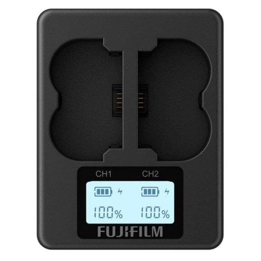 Caricatore FujiFilm BC-W235 Doppio Slot Ricarica Rapida Display LCD