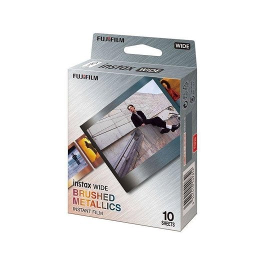 Film instantané Fujifilm Instax Wide Brushed Metallics 10 poses cadre dégradé métallique