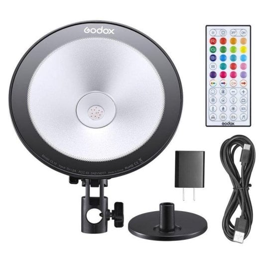 Luz LED Godox CL10 RGB Ambiente 36000 Cores 39 Efeitos Especiais 19cm