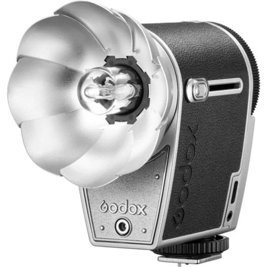 Flash Godox Lux Cadet Black-silver rétro, compact, batterie lithium intégrée
