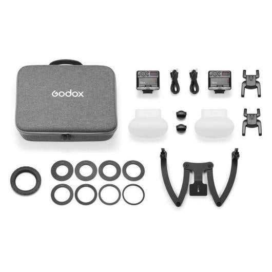 Flash Macro Godox MF12-DK1 Kit Fotografia Dentária 2 Cabeças para Sony
