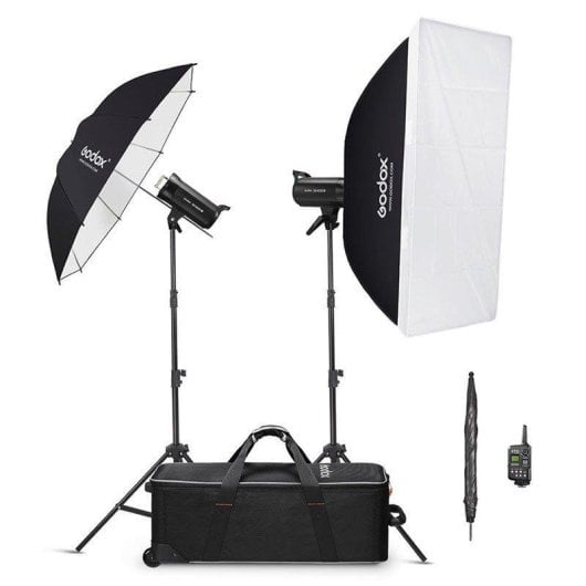 Kit Flash de Estúdio Godox SK300IIV-C 2x300W Transmissor Wireless XT16