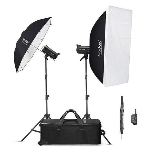 Kit de Flash de Estúdio Godox SK400IIV-C 2x400Ws Wireless Kit Completo