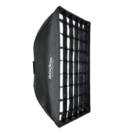 Kit luce video Godox SL60W Duo LED 2x60W 5600K Bowens 2 softbox con griglia