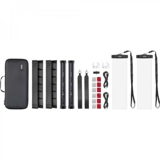 Unidade de Flash Godox TL30 K2 Luz LED RGB com Bluetooth e Acessórios