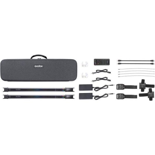 Unidade Flash Godox TL60 Kit 2 Tubos LED RGB 18W 6500K Bluetooth DMX