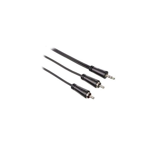 Câble audio Hama 75122295 2 x RCA Mâle vers Jack 3,5 mm Mâle 1,5 m Noir