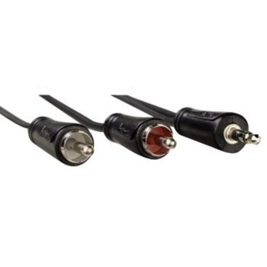 Câble audio Hama 75122295 2 x RCA Mâle vers Jack 3,5 mm Mâle 1,5 m Noir