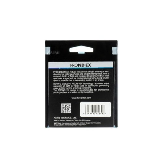 Filtre de densité neutre Hoya PROND EX 64 52 mm aluminium noir