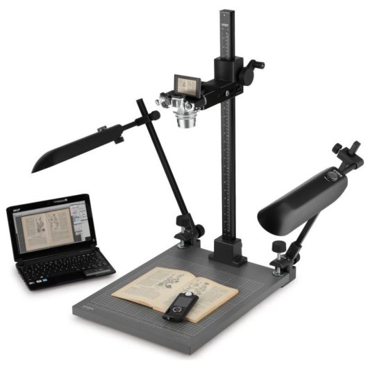 Suporte de Reprodução KAISER RS 2 XA 40x50cm 1,5kg Preto/Grey Manivela 1/4"