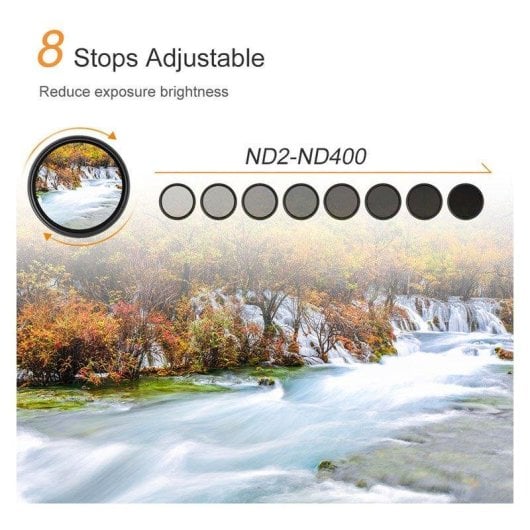 Filtro ND variabile K&F CONCEPT ND2-400 67mm Nano B Series con custodia