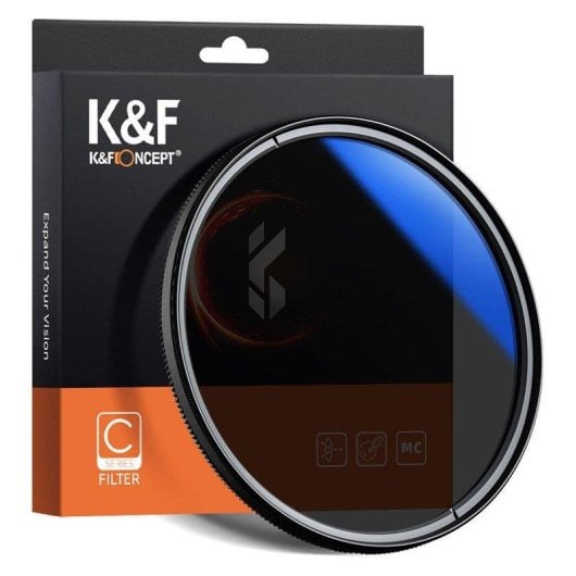 Filtre polarisant circulaire K&F CONCEPT Classic Series 82mm multicouche cadre slim