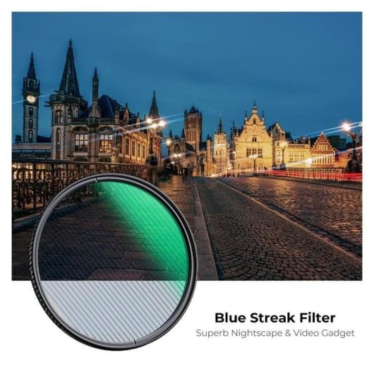Filtre K&F CONCEPT Nano-X Blue Streak 67mm diffusion artistique nano-revêtement