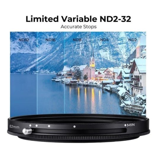 Filtro fotografico K&F CONCEPT Nano-X CPL+ND Variabile 82mm rivestimento ottico