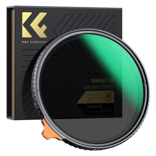 Filtre photo K&F CONCEPT Nano X True Color ND2-32 49mm variable