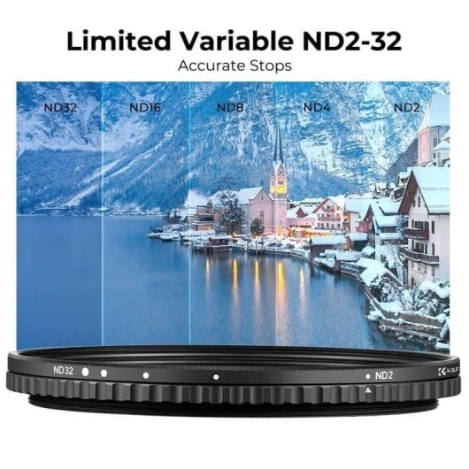 Filtro fotografico K&F CONCEPT Nano X ND2-ND32 37mm variabile ultrafine