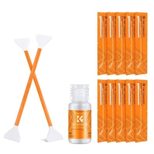 Kit nettoyage capteur K&F CONCEPT 10 bâtonnets 24mm 1 solution 20ml plein format