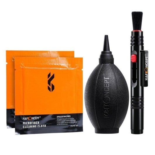 Kit limpieza lentes K&F Concept 3 en 1 profesional cámaras ópticas