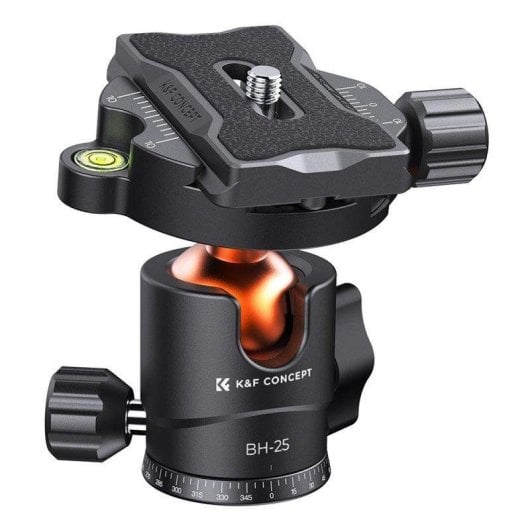 Rotule K&F CONCEPT K&F Rotule 360 Métal 25 mm aluminium double molette