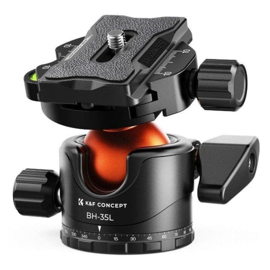 Rotule K&F CONCEPT 360 Metal 35 mm alliage aluminium double molette