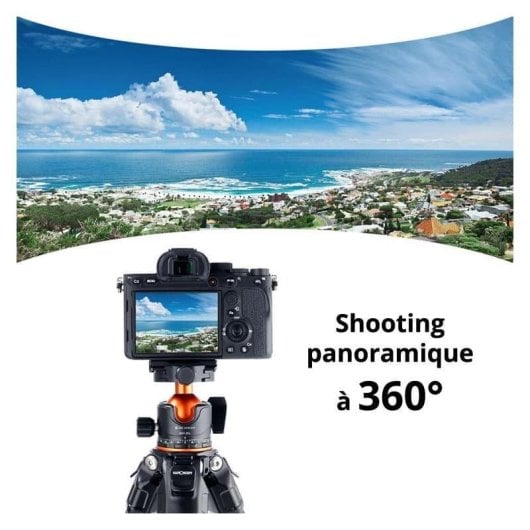 Rotule K&F CONCEPT 360 Metal 35 mm alliage aluminium double molette