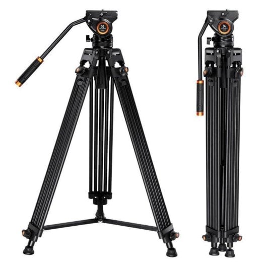 Videostativ K&F CONCEPT VA18 mit VH081 Fluidkopf Aluminium 8 kg 184 cm