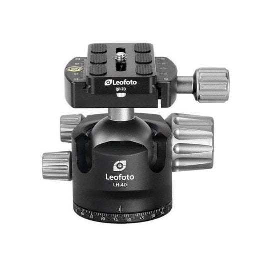 Testa Leofoto LH-40 con piastra release QP-70 compatibile Arca 20kg