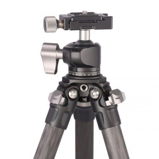 Treppiede Leofoto Ranger LS-223C LH-25 carbonio ultracompatto 3 sezioni 38cm 10kg