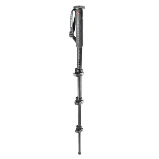 Manfrotto MPMXPROC4 Monopiede in Fibra di Carbonio, 4 Sezioni, Nero