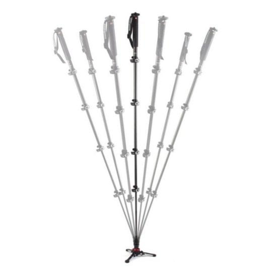Monopode Manfrotto MVMXPROC5 Carbone 5 sections Base Fluidtech Ultra-Léger