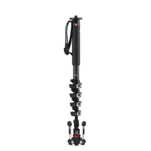 Monopode Manfrotto MVMXPROC5 Carbone 5 sections Base Fluidtech Ultra-Léger
