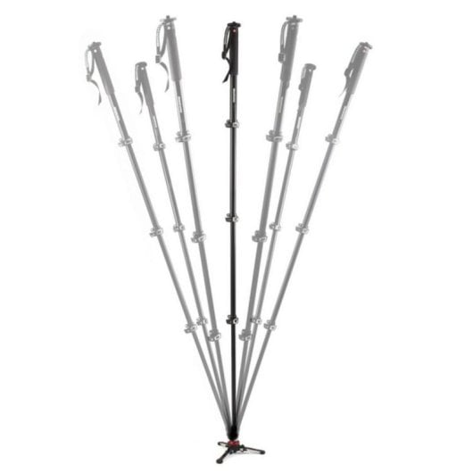 Monopod Manfrotto MVMXPRO500 aluminio 4 secciones con base fluida y rotula video